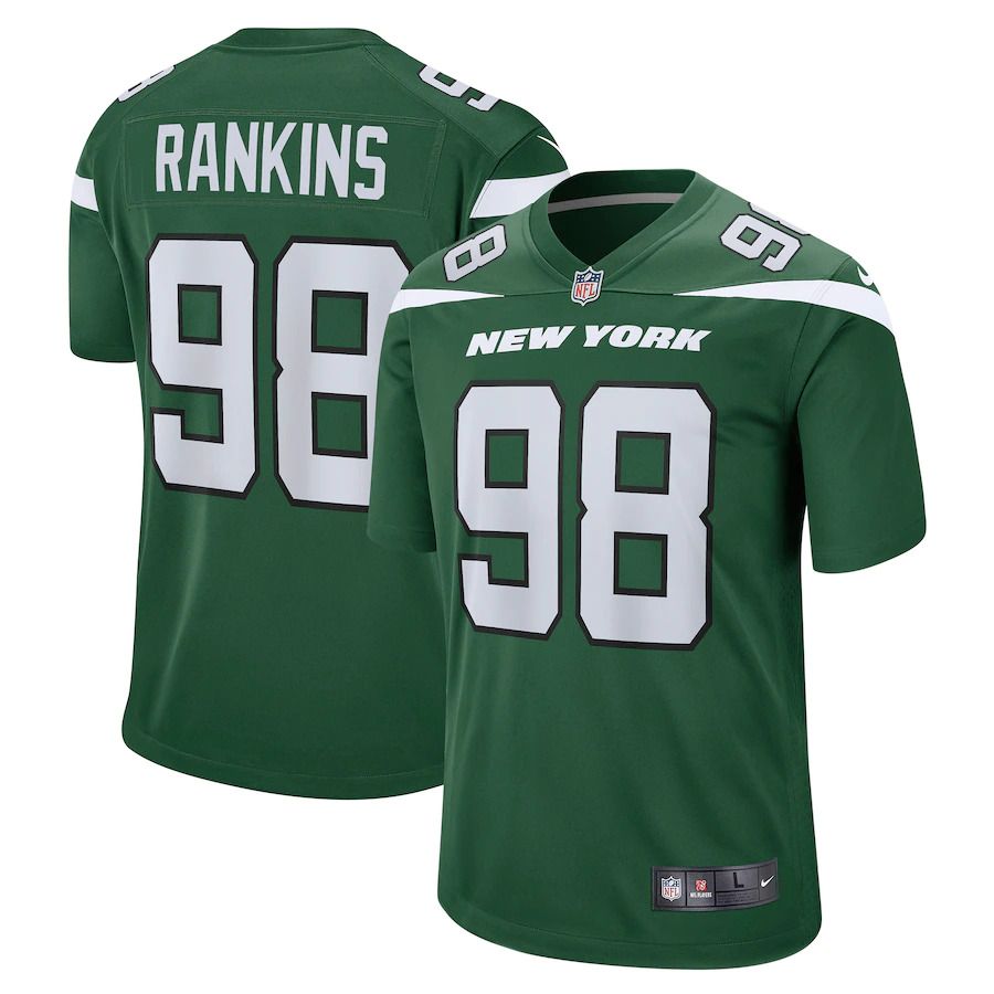 Men New York Jets #98 Sheldon Rankins Nike Gotham Green Game NFL Jersey->new york jets->NFL Jersey